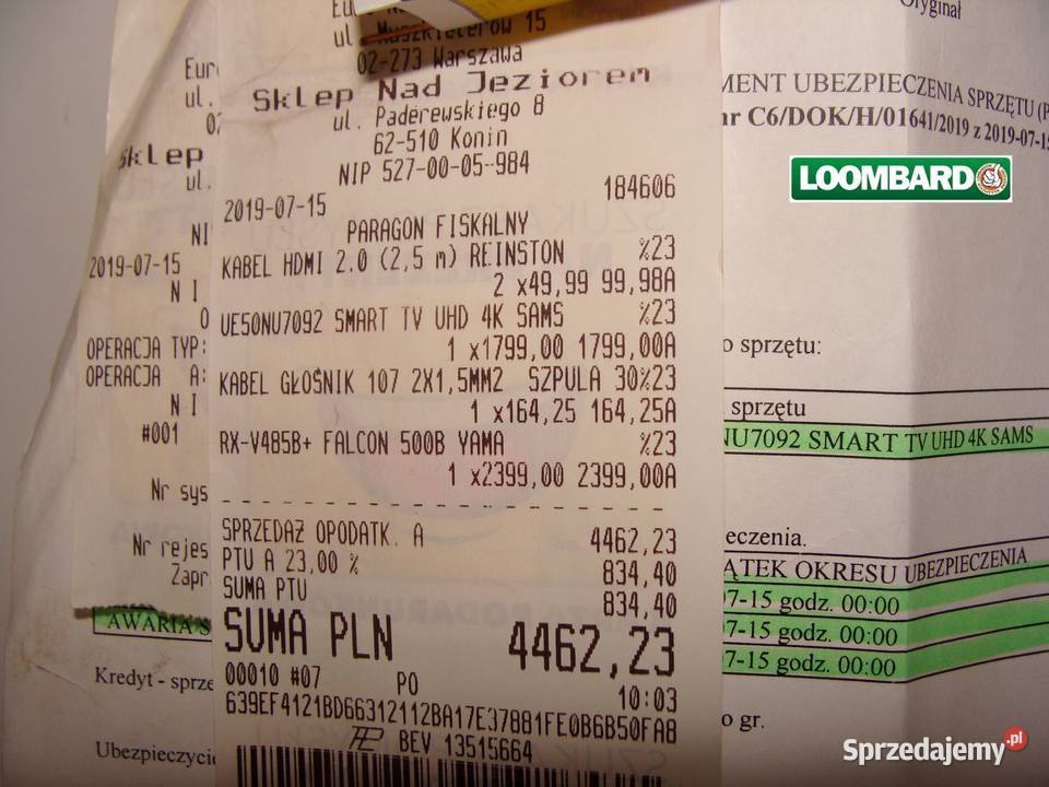 amplituner yamaha rxv485 Konin