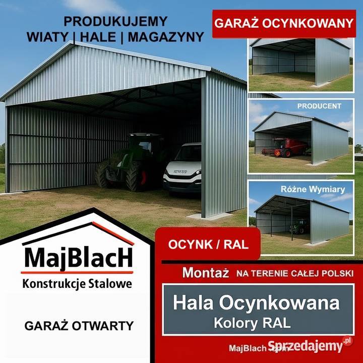 Garaż Blaszany Wiata Garaż Blaszany Grafit Ostróda