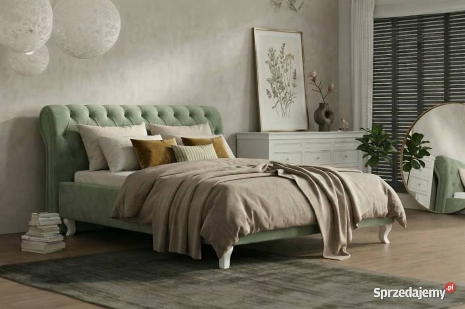 Eleganckie białe Łóżko BRUNO 1 180x200 Pikowane Lublin sprzedam