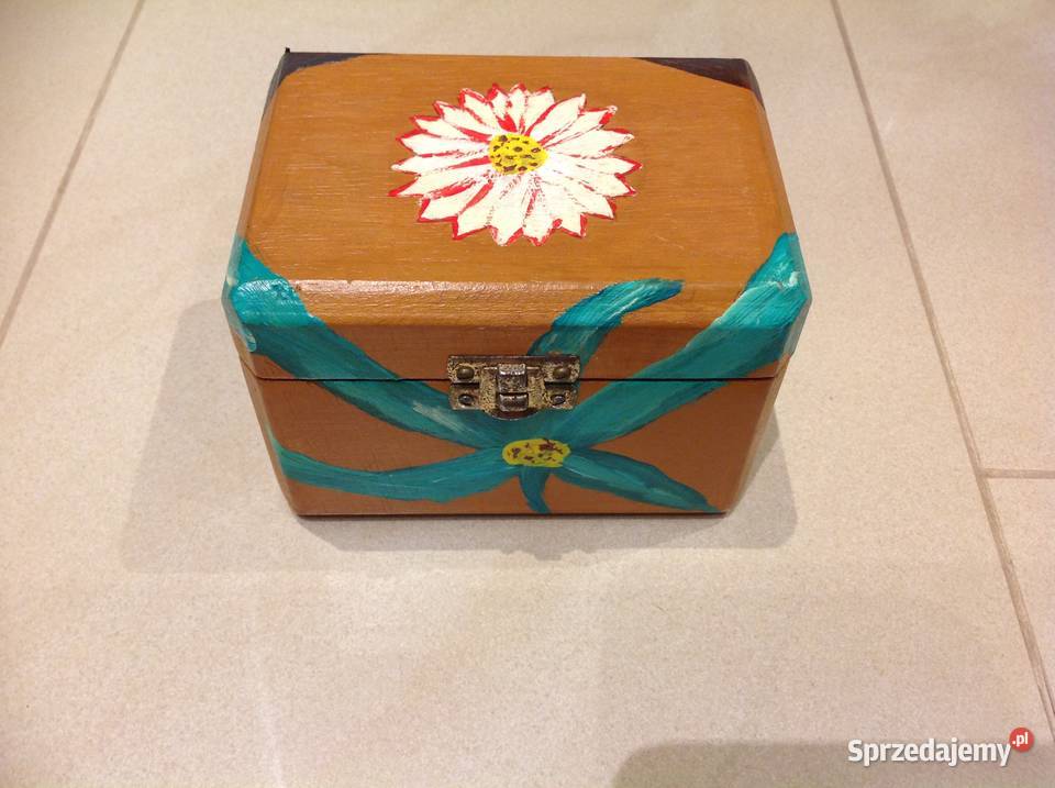Stara drewniana szkatułka Dekoracje i ozdoby Nowa Sól