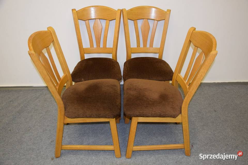 krzesła dębowe 4 sztuki nowe