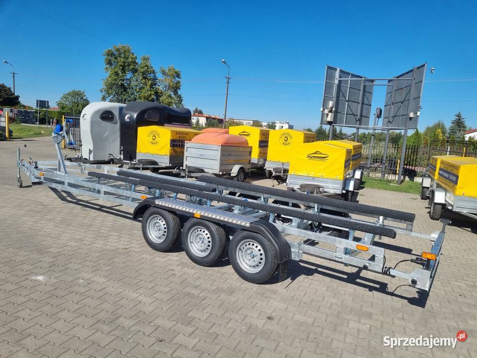 Przyczepa podłodziowa trzy osiowa do 10 m łodzi Brzeźno