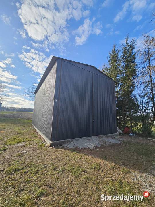 Wysoki Grafitowy Garaż Blaszany Magazyn Wiata Sprzedaż Góra