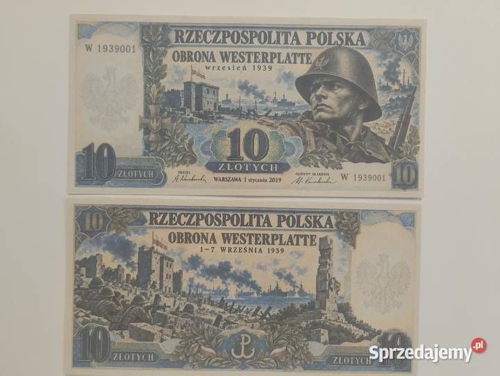 zestaw 9 sztuk banknotów kolekcjonerskich z Białystok