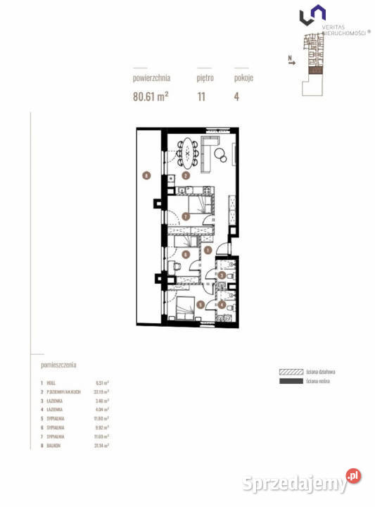 sprzedaży mieszkania 8061m2 4 pokojowe Katowice