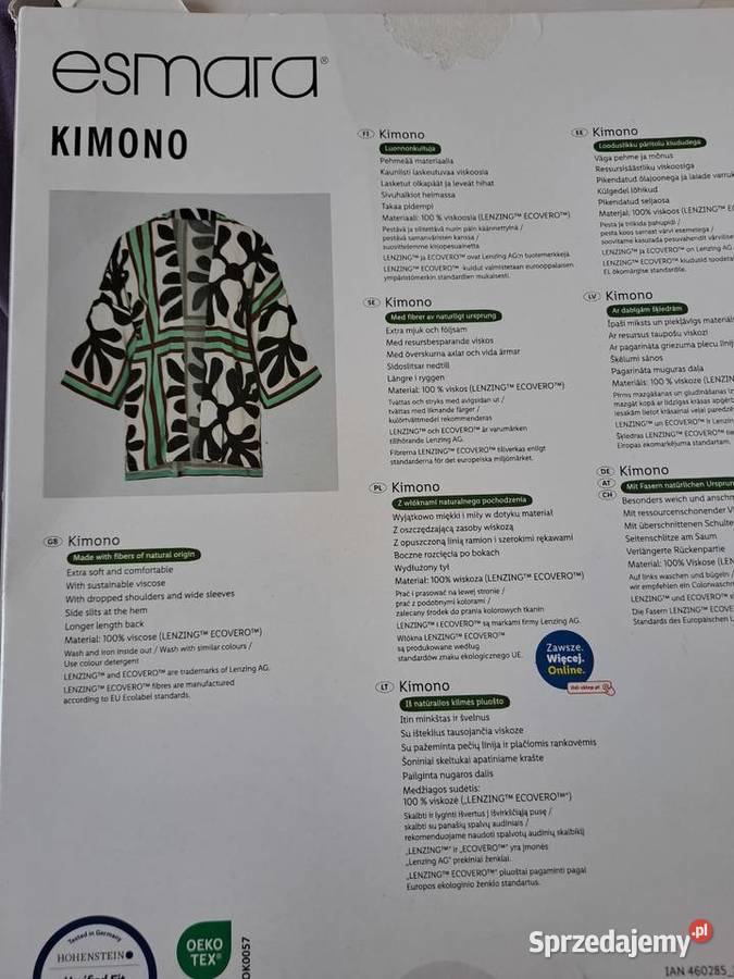 Lidl Esmara Kimono w etniczne wzory zielony Warszawa