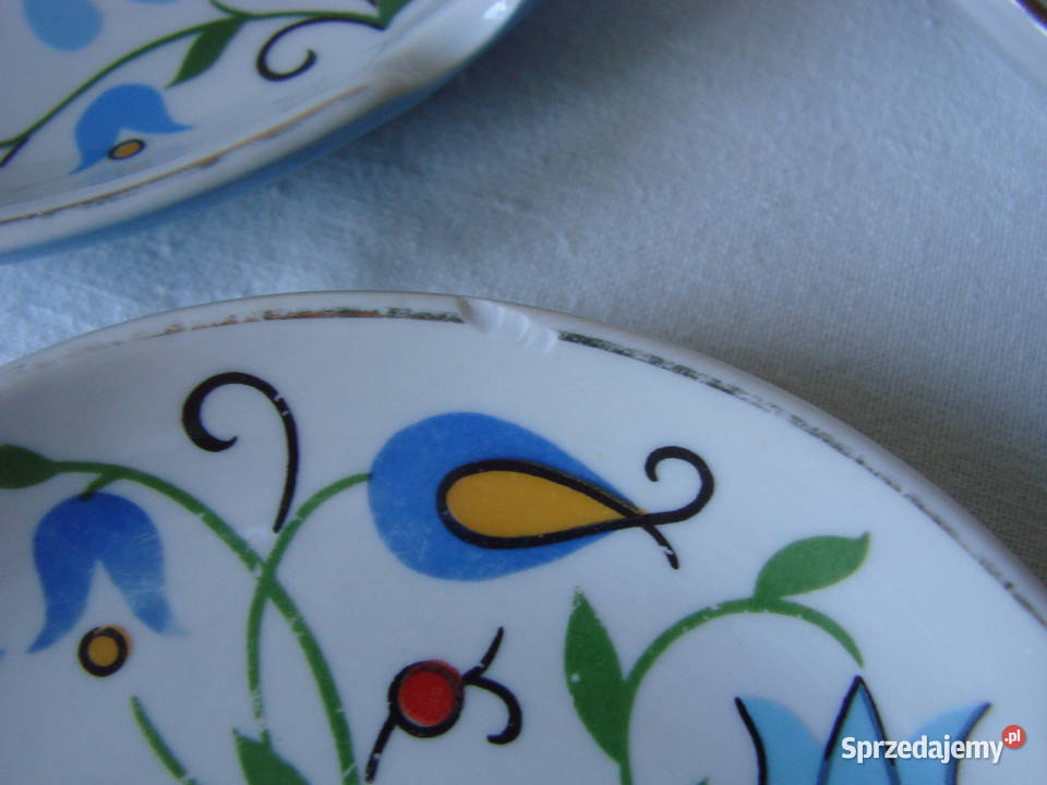 Lubiana wzór kaszubski popielniczka Porcelana i szkło