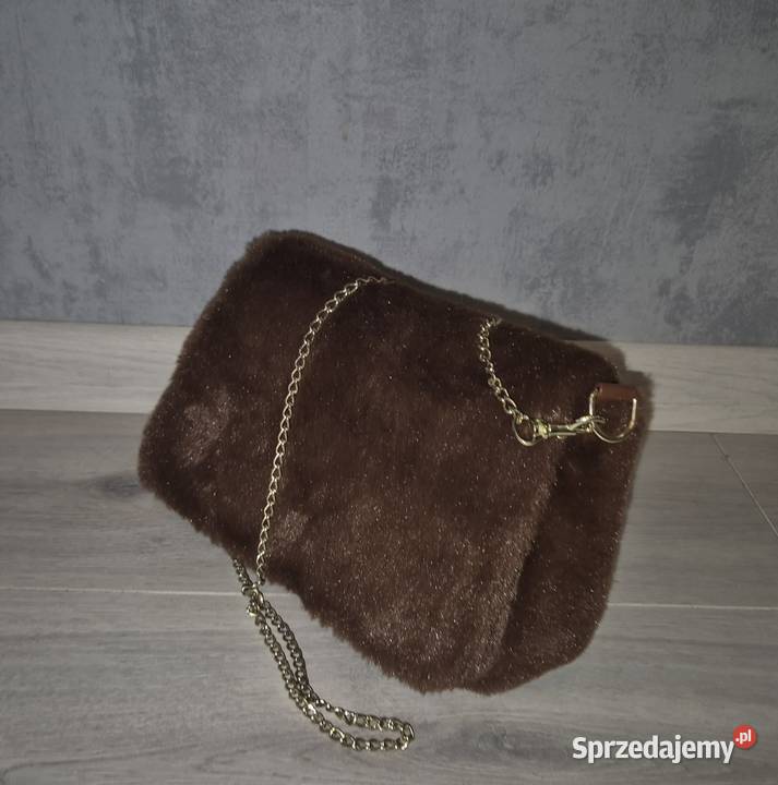 Torebka damska futerko brąz Dla kobiet Łódź sprzedam
