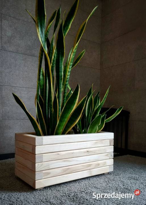 Donica drewniana prostokątna donica nowoczesna Kalety sprzedam