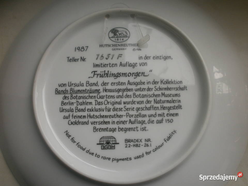 HUTSCHEUREUTHER piękny talerz Zielona Góra