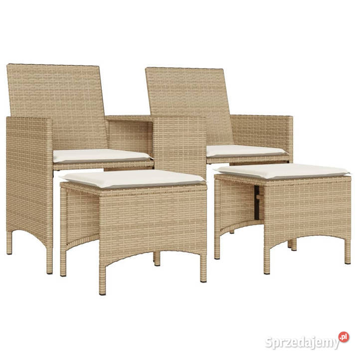 2os sofa ogrodowa ze stolikiem i stołkami beżowa Warszawa