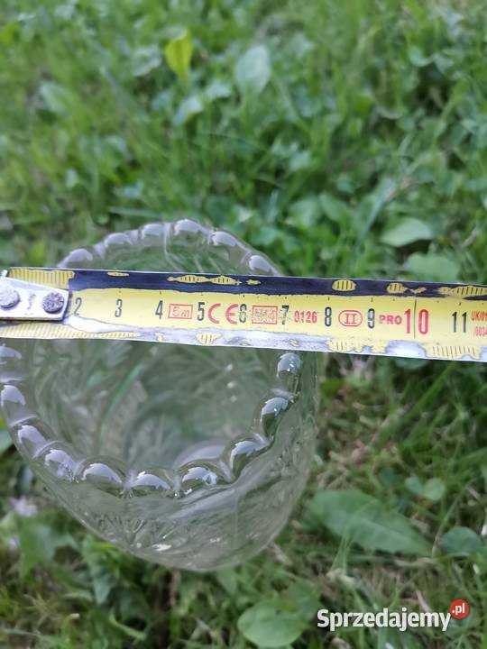 Wazon szkło ozdobne PRL Terespol