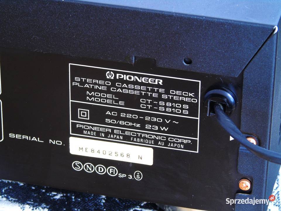 Magnetofon kasetowy Pioneer CTS810S 3 głowice Jasło