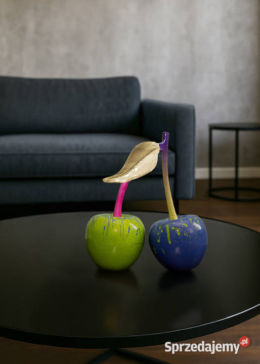 Artystyczne metalowe wiśnie ręcznie ozdobione mazowieckie Wesoła