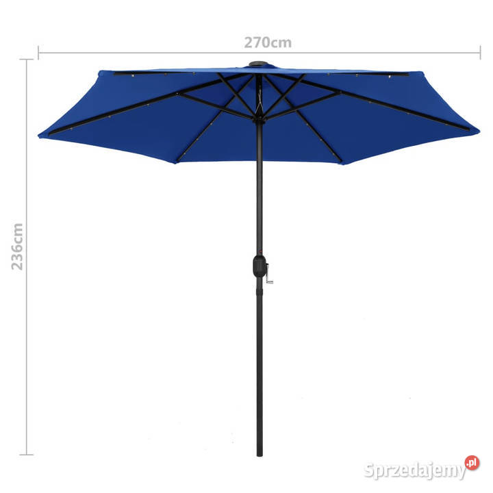 Parasol ogrodowy z LED i aluminiowym słupkiem mazowieckie Warszawa