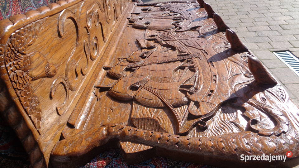 wieszak rzeźbiony motyw marynistyczny statki Pozostałe kujawsko-pomorskie Strzelno