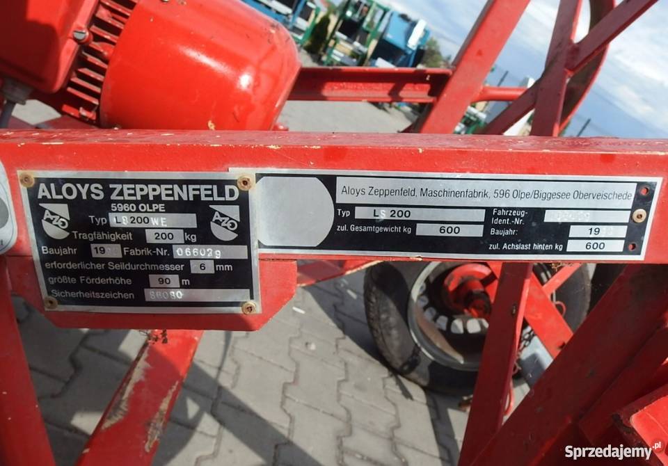 Wyciąg winda budowlana ALOYS ZEPPENFELD AZO LS pełny VAT Motoryzacja mazowieckie Warszawa