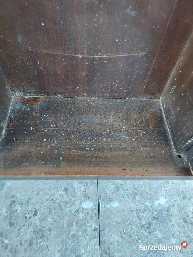 S115 Skrzynia obudowa starego zegara pieczęć GB