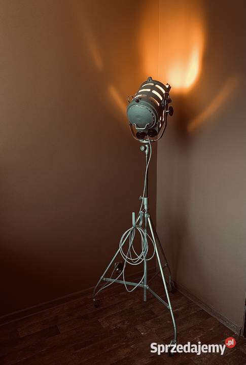 Zabytkowa lampa filmowa PRL Vintage loft