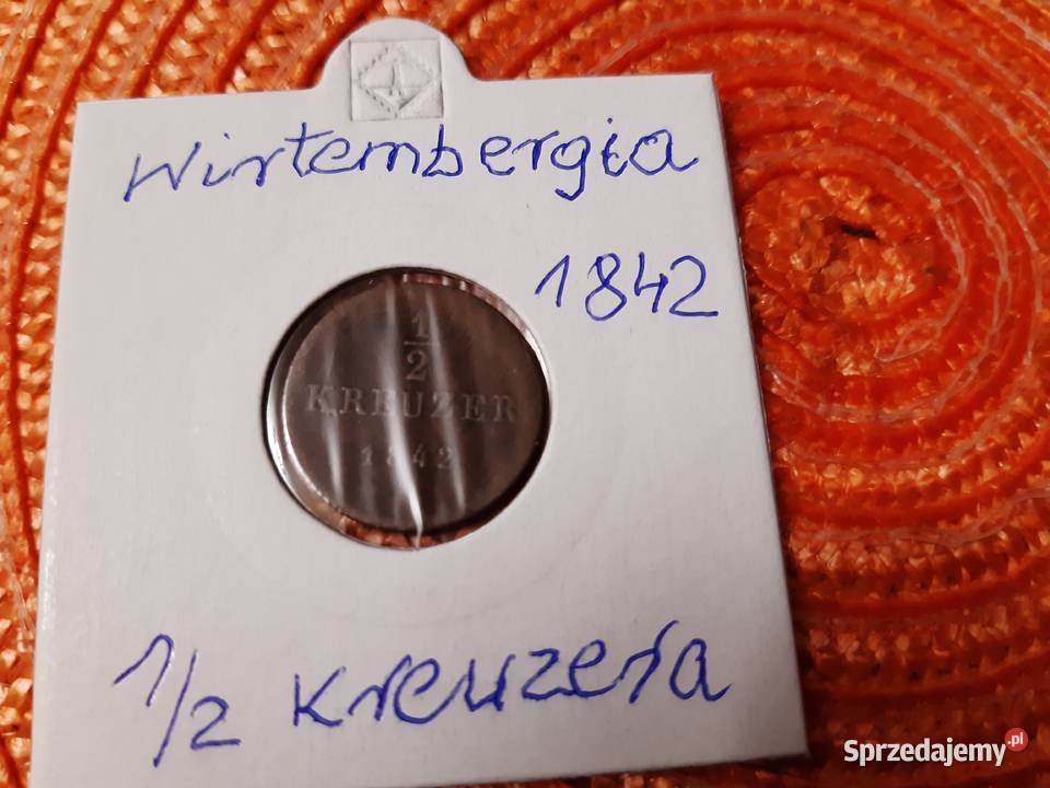 moneta Wirtembergii z 1842r podlaskie Łomża sprzedam
