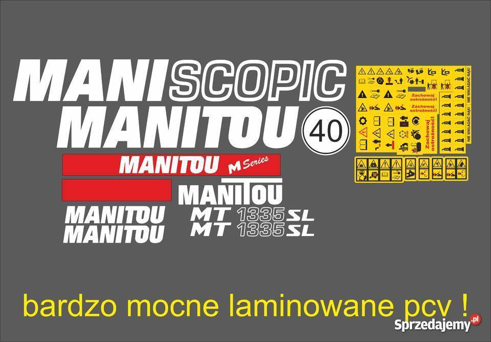 naklejki manitou mt1335sl i inne modele Rolnictwo Jeżewo