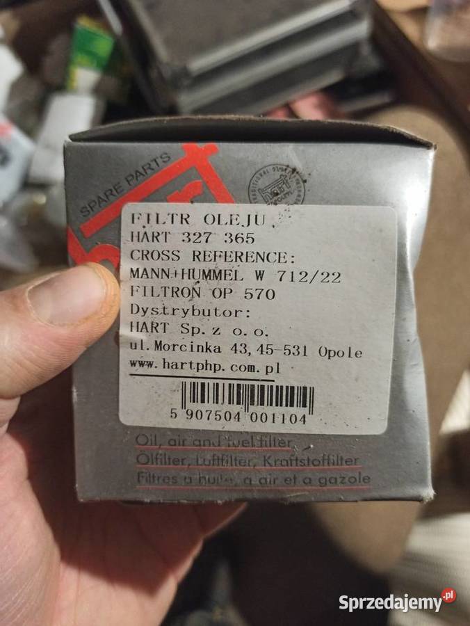 Filtr oleju Hart 327365 OP 570 Opel Daewoo Saab Łódź