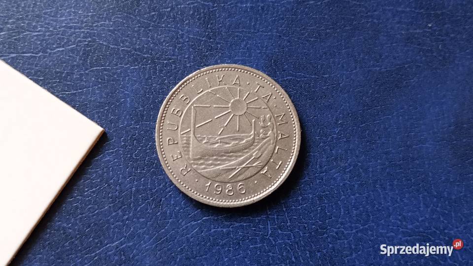 Stare monety 5 cent 1986 Malta podkarpackie Lesko