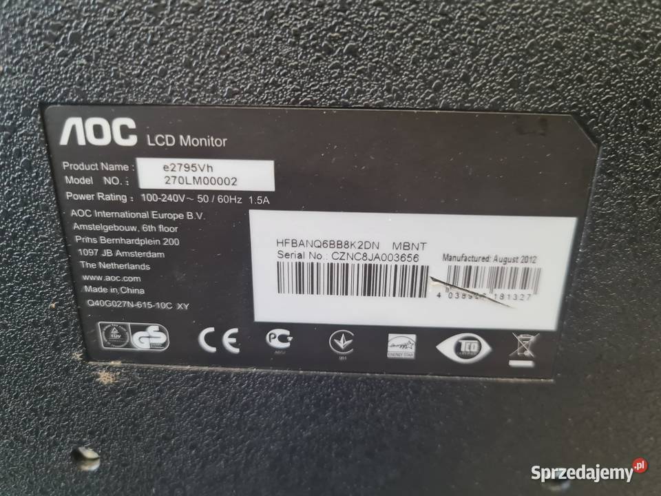 Monitor AOC e2795VH 25" i większe Monitory i projektory Lublin