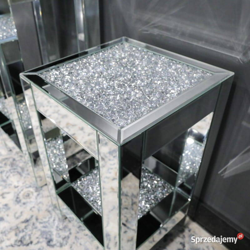 Stolik Sorrento szklany glamour 35x35x56 stolik Dom i Ogród Warszawa