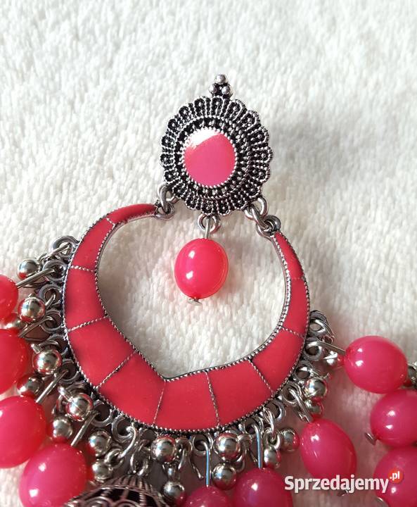 Długie kolczyki orientalne jhumki kolor srebrny Szczecin