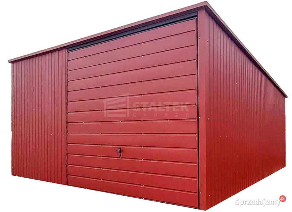 Garaz blaszany 5x6m brama uchylna drzwi okno sprzedam