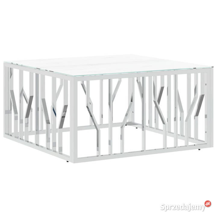 Stolik kawowy srebrny 80x80x40 stal nierdzewna i Warszawa