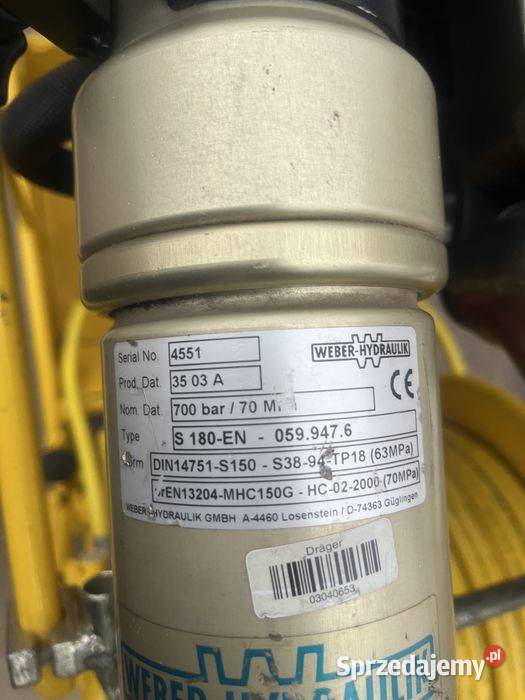 Zestaw hydrauliczny ratowniczy WEBERHYDRAULIK SP Tuliszków