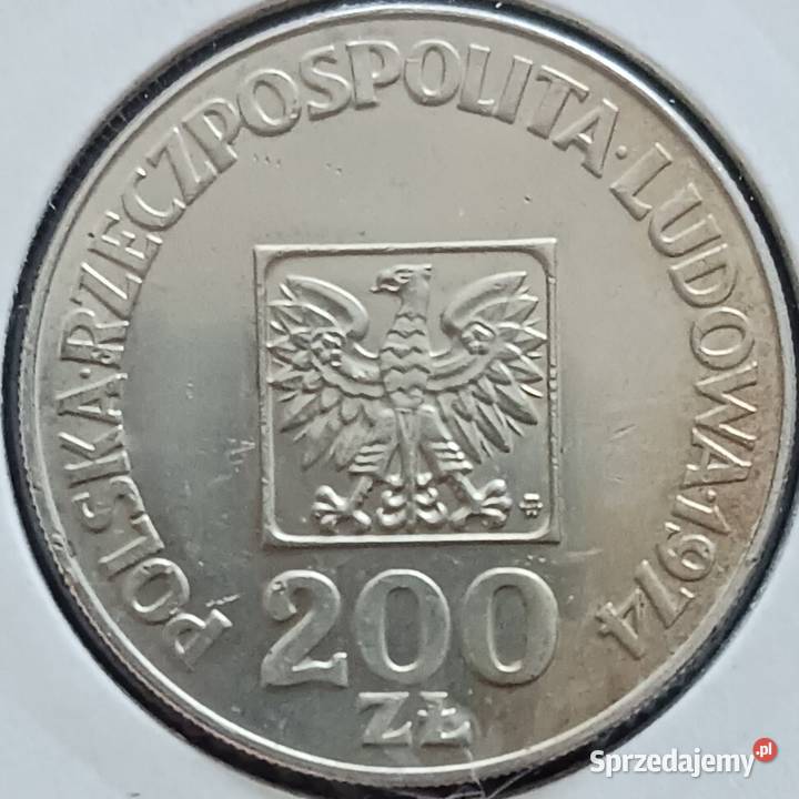 200 XXX Lat PRL 1974 r Mapka 4 mennicze wielkopolskie Konin