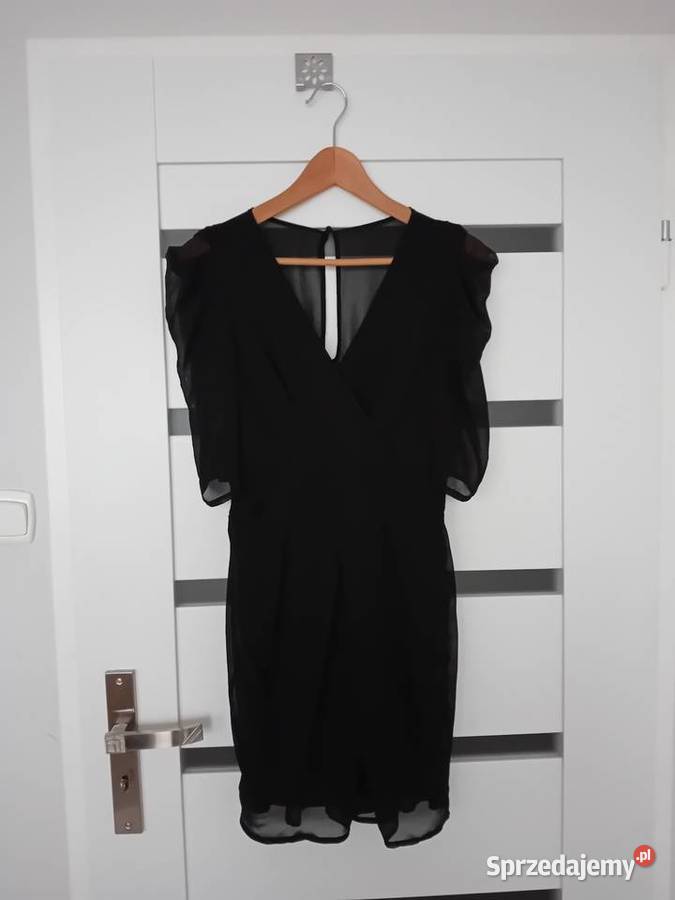 Czarna sukienka na różne okazje Inny materiał