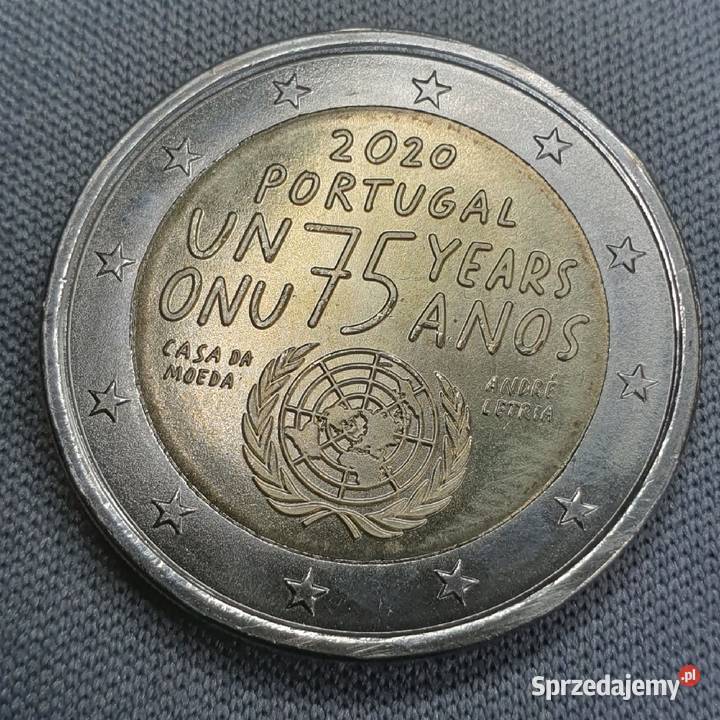 2 euro 2020 Portugalia UNO 75 lat