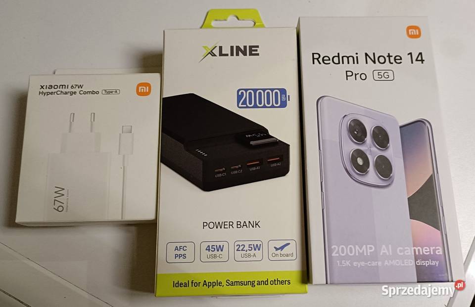 Readmi Note 14 Pro 5g ładowarka xiaomi powerbank Suchobrzeźnica