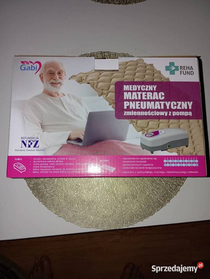 Medyczny Materac pneumatyczny z pompką nowy Limanowa