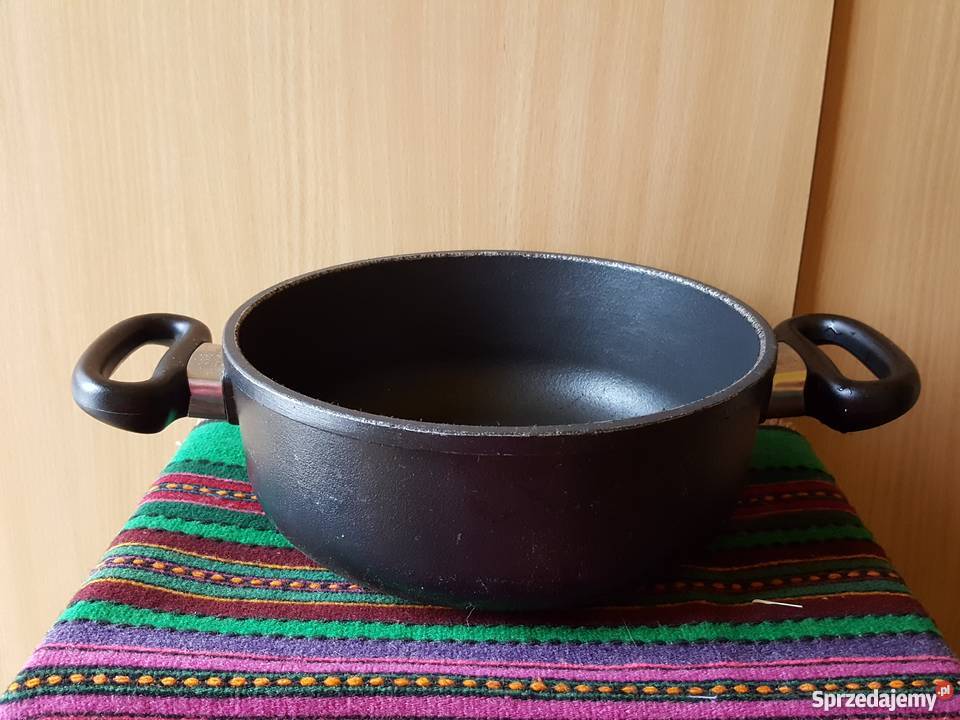 Handguss żeliwny garnek czarny śląskie Myszków sprzedam