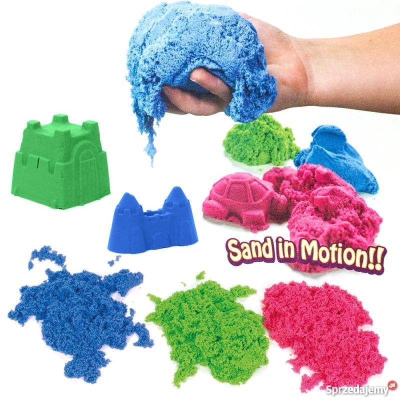 Piasek kinetyczny 1 PIASKOLINA FOREMKI 4 kolory 5 lat+ Plastyczne Szczecin