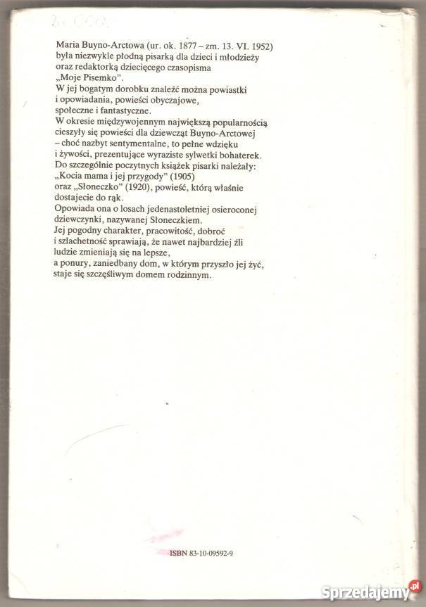 SŁONECZKO BUYNOARCTOWA MARIA Rok wydania 1991 Książki dla dzieci lubelskie Zamość