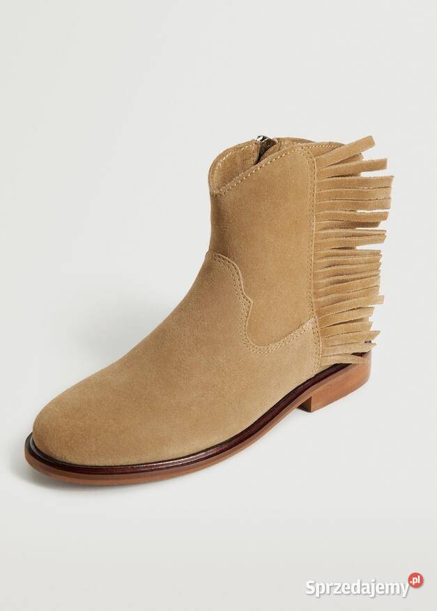 REZERWACJA Mango Kids 39 Skórzane botki z Warszawa