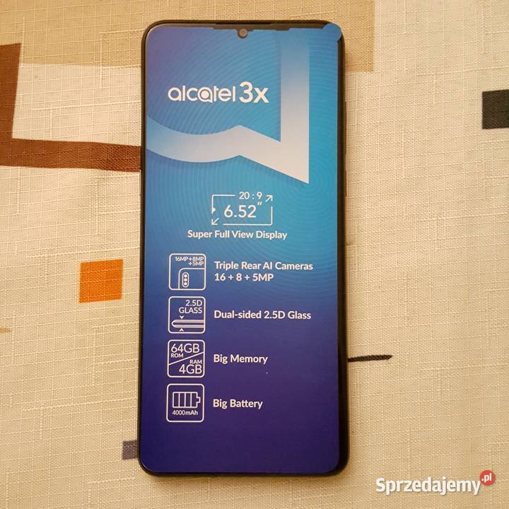 Alcatel 3X nieużywany 464 652 4000mAh łódzkie