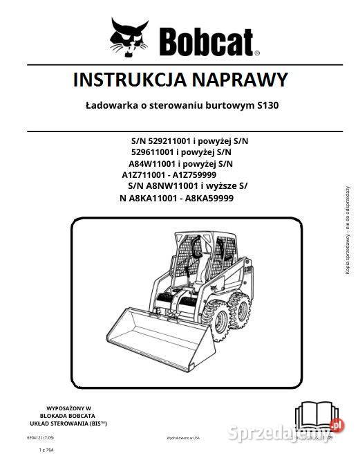 Bobcat S130 instrukcja naprawy świętokrzyskie Kielce