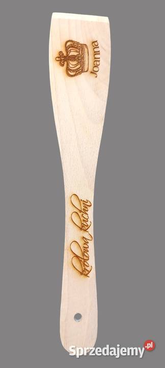Łopatka drewniana prosta kuchenna z grawerem Chrzanów