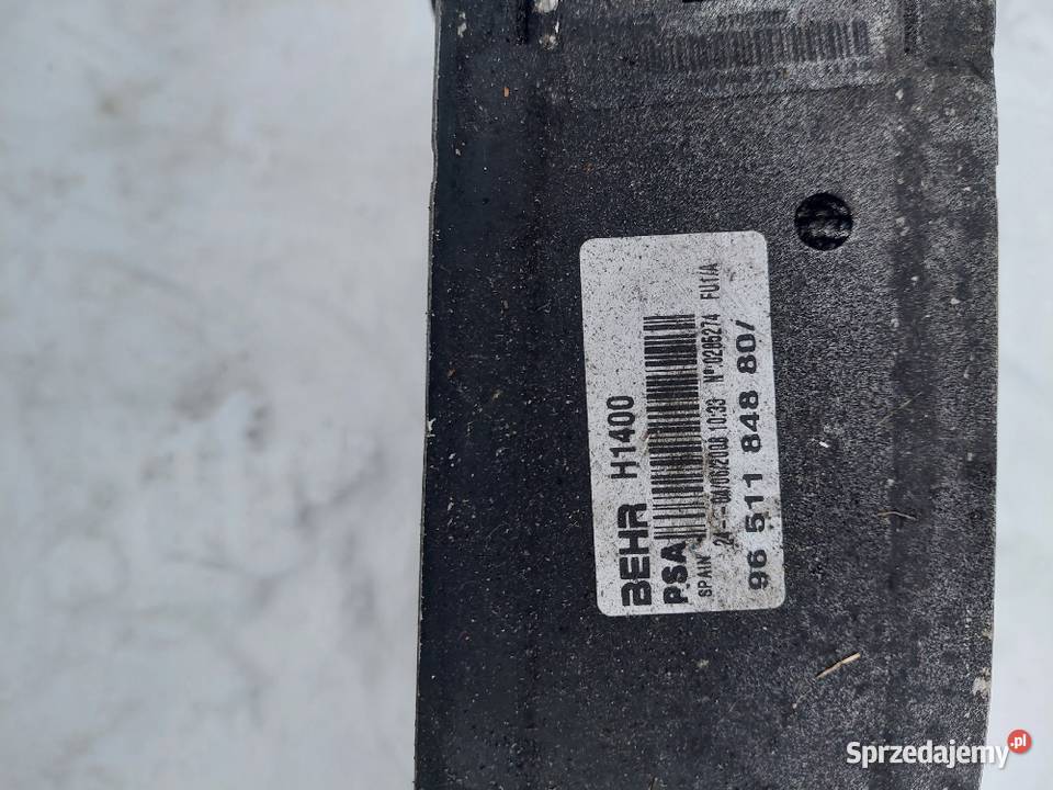 Intercooler Peugeot 207 1007 Citroen C3 C2 16