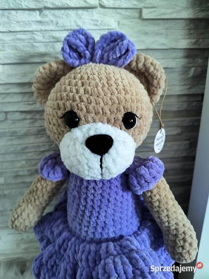 Miś misia handmade szydełkowy DOSTĘPNY RĘKI Myszków