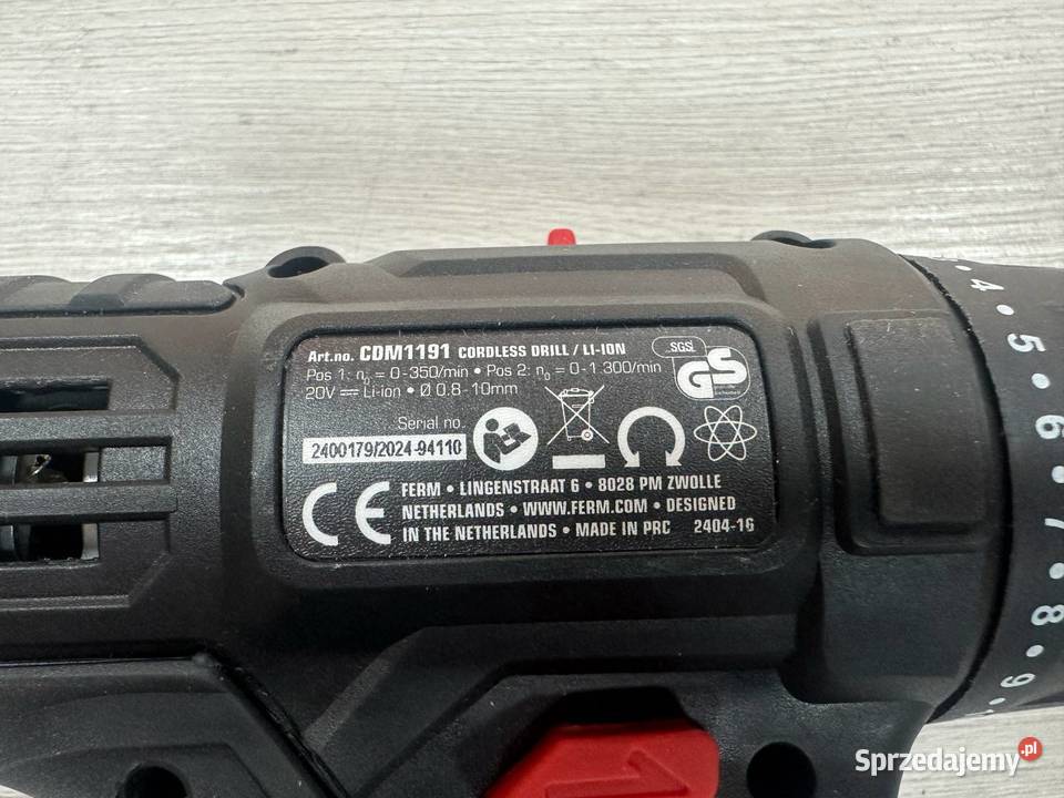 Wkrętarka Ferm CDM1191 bateria 2Ah Elbląg