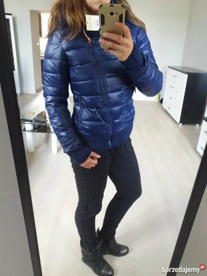 Kurtka zimowa 40 L granatowo ciepła kurtka świętokrzyskie Kielce sprzedam