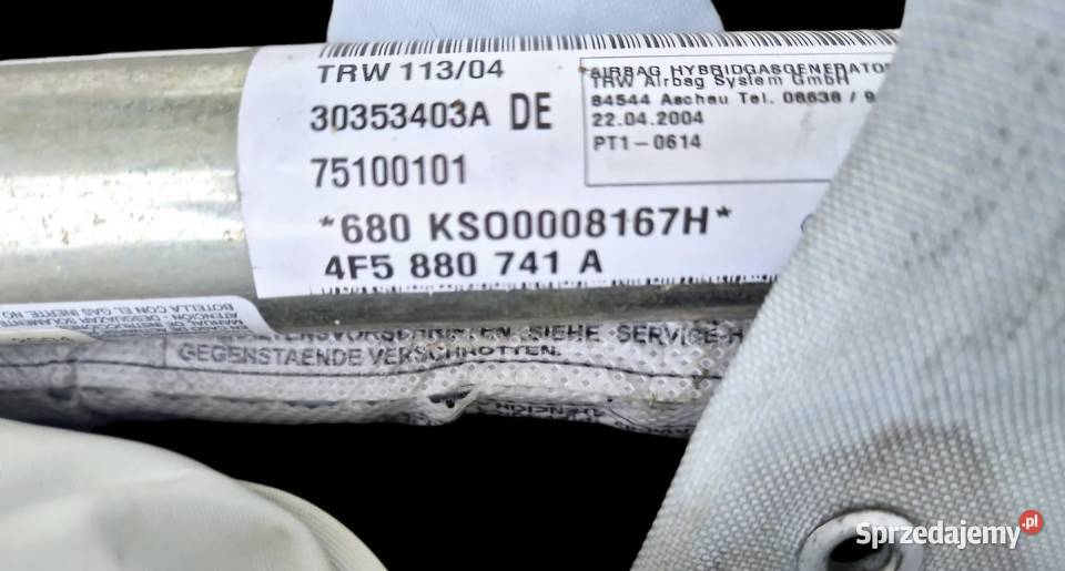 KURTYNA LEWA PRAWA AUDI A6 C6 4F9880741A osobowe świętokrzyskie Działoszyce
